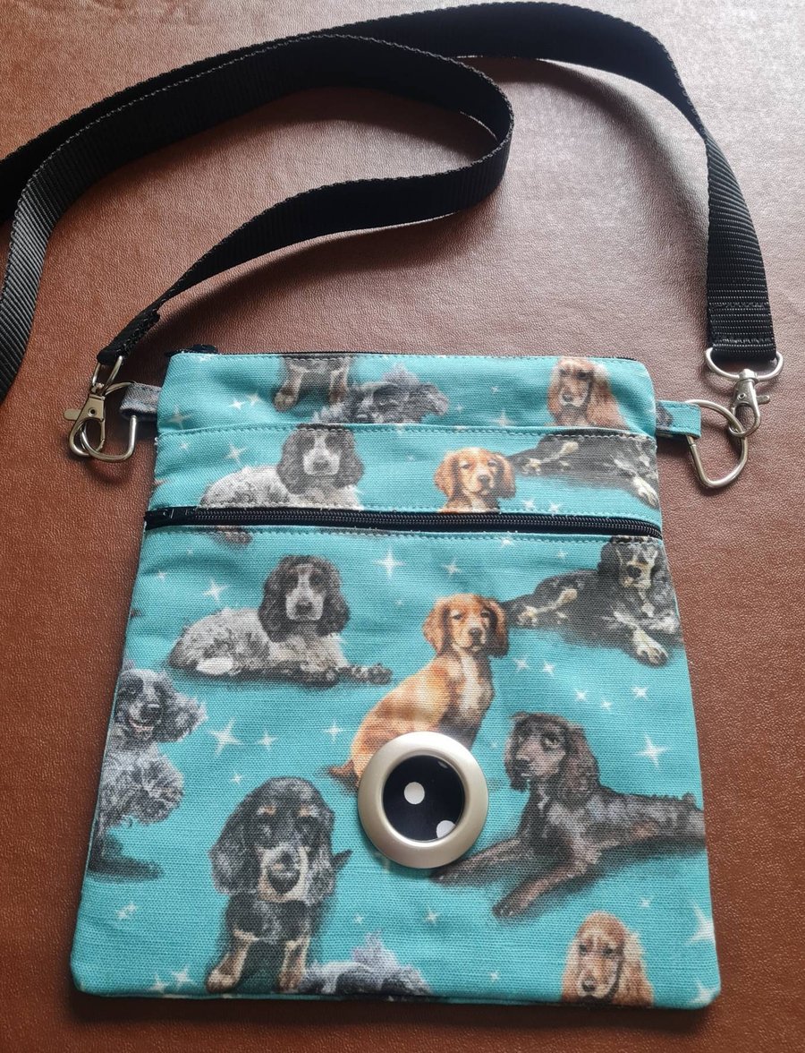 Cocker Spaniel fabric dog walking bag