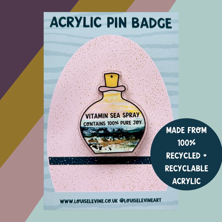 ‘Vitamin Sea’ Seascape Pin Badge