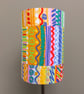 Fun Abstract Bright Scribble Multicolour Yellow 80s vintage fabric Lampshade - Image 6