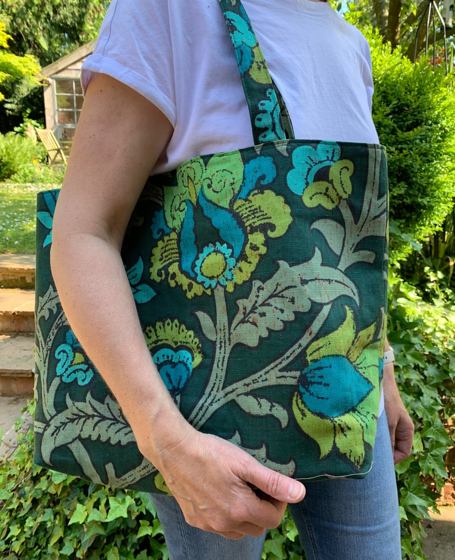 Pandora Vintage Linen Large Tote Bag