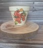 Hand Painted Terracotta Pot, Tomato Garden Planter, Weatherproof Indoor Outdoor 