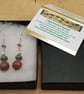 Rhodonite sphere earrings. Reiki jewelry uk. Taurus jewelry. - Image 5