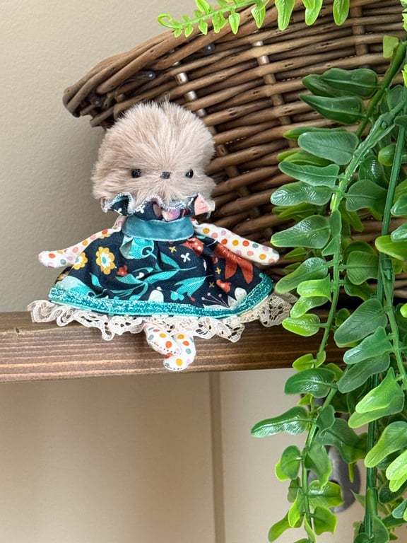 Wookie Otter Art Doll Blue