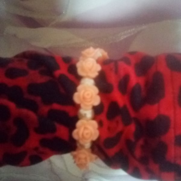 Pink Rose Beaded Braclet