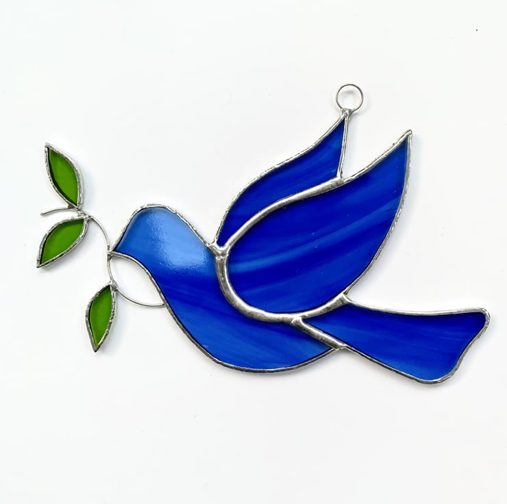 Stained Glass Peace Dove Suncatcher - Handmade ... - Folksy