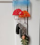 Fused Glass Umbrella Hooks: Kitchen Tea Towel, Dog Lead, Key Holder - Image 8
