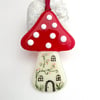 Fused Glass Fairy Toadstool Decoration 2