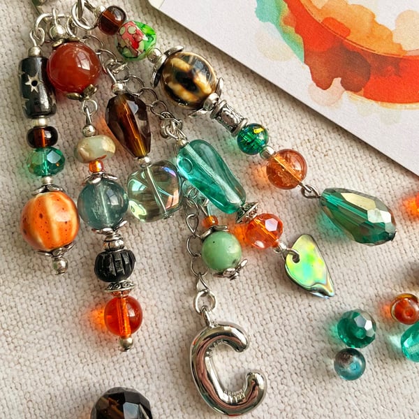 Balloon letter bag charm, Letter C bag charm, bag charm with letter