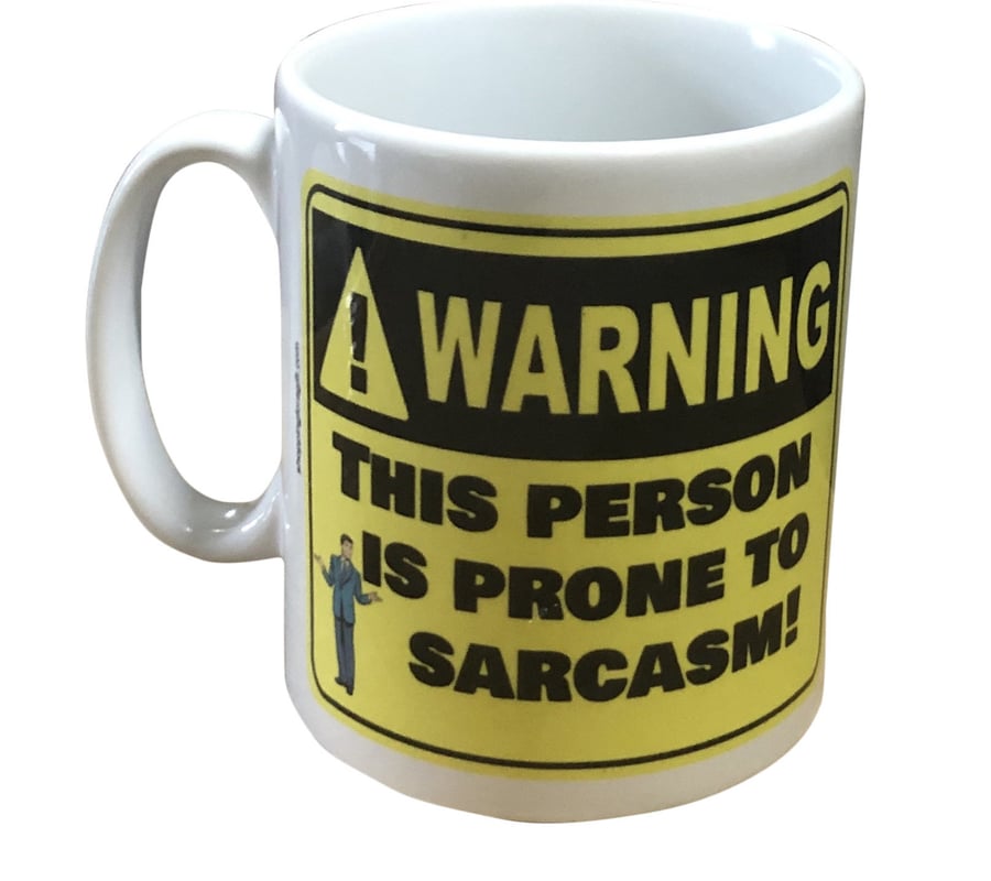 Warning This Person Is Prone To Sarcasm! Mug (M... - Folksy