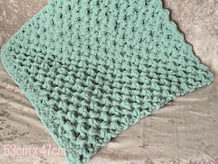 Crocheted baby blanket