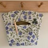 Vintage sweet peas fabric peg bag