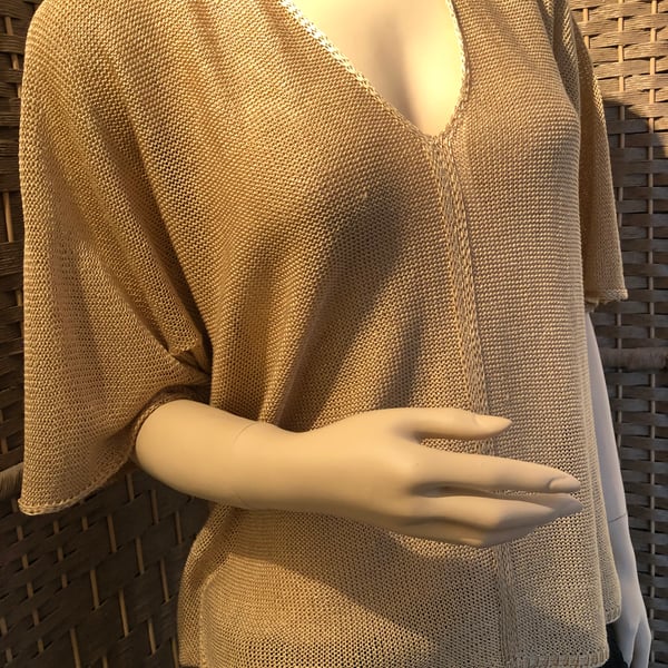 Throwover Tunic in Linen and Viscose