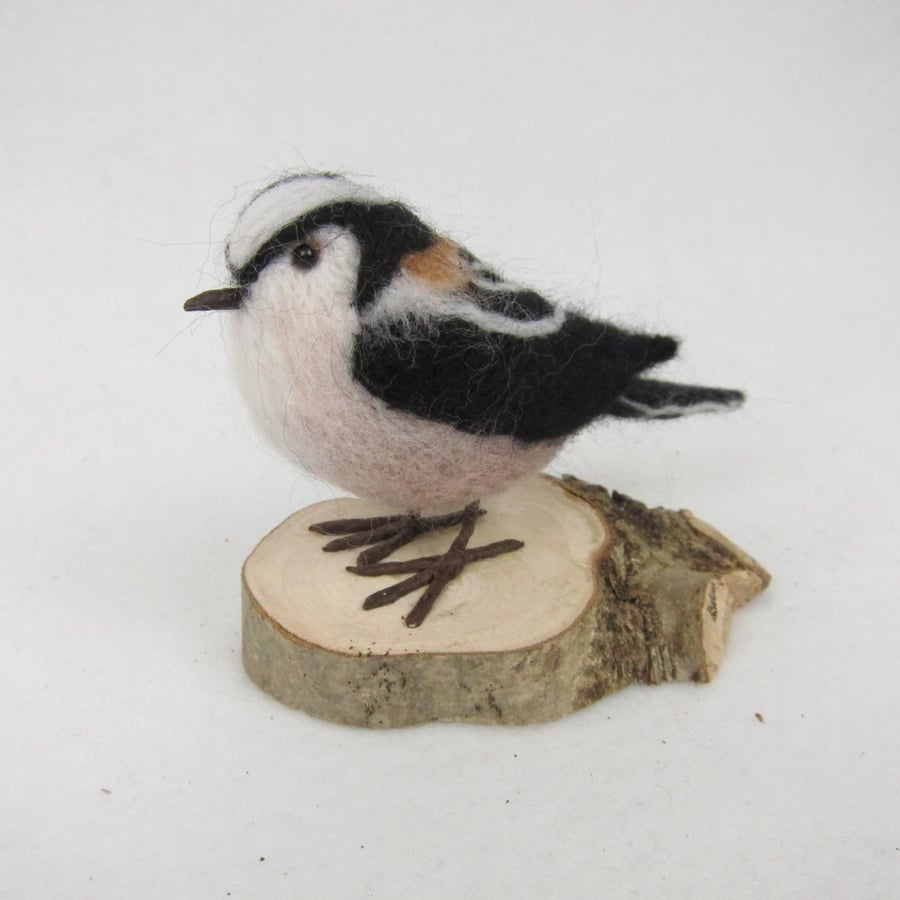 Long tailed tit needle felted, british garden birds