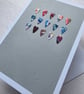 Liberty Print Fabric Hearts Card (mini hearts) - Image 6