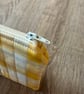 Yellow Gingham Print Quilted Fabric Midi Purse  - Image 3