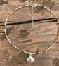 Sterling Silver Shell & Miyuki Beaded Anklet. Sterling Silver. Extension Chain.  - Image 8