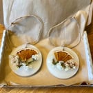 Two Sweet Orange Scented Decorations - letterbox gift