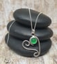 Sterling Silver 925 Unique Heart Pendant With Green Agate - Image 10