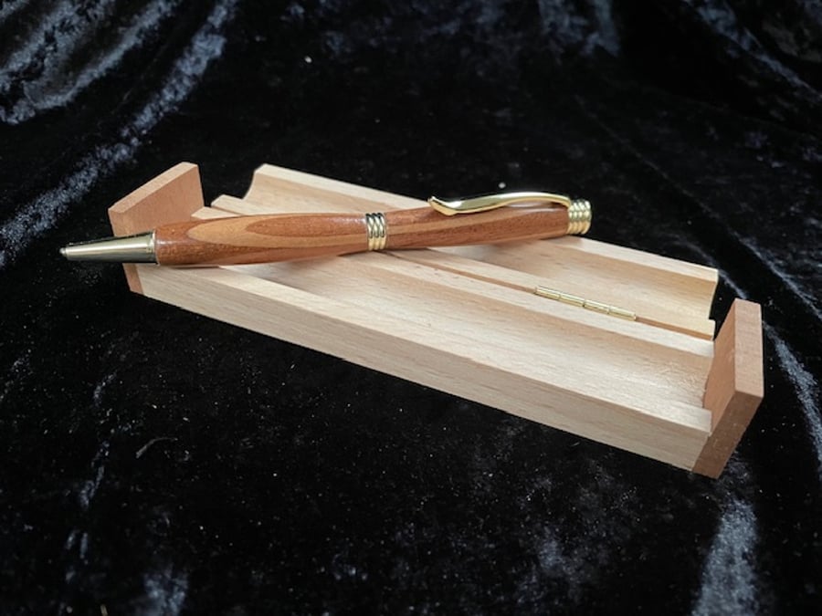 Ball pen in hardwood