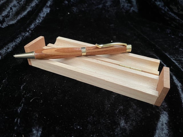 Ball pen in hardwood