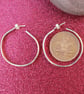 Silver Hoop Stud Earrings - Image 3