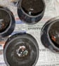 Dark metallic & red handmade pot - Image 2