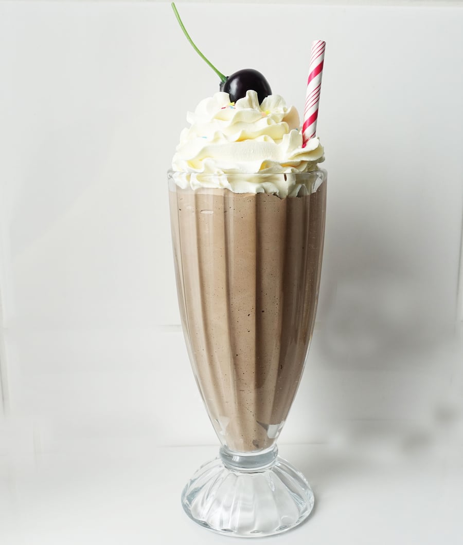 Chocolate Fake Milkshake - American Diner Kitchen Kitsch Display or Props