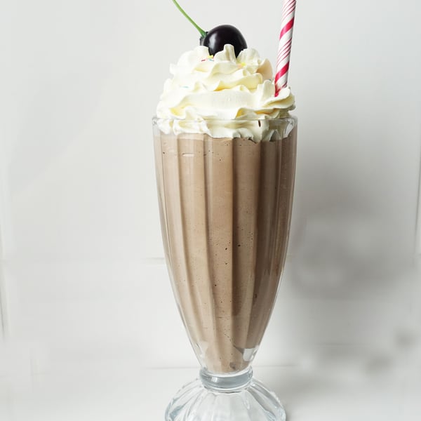 Chocolate Fake Milkshake - American Diner Kitchen Kitsch Display or Props