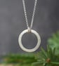 Textured Sterling Silver Necklace - Minimalist Handmade Jewellery - Image 3