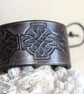 Leather Wrist Cuff, Laced Bracelet, Celtic Bracelet