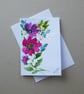 Hand painted floral blank greetings card ( ref FA 116 B1 )