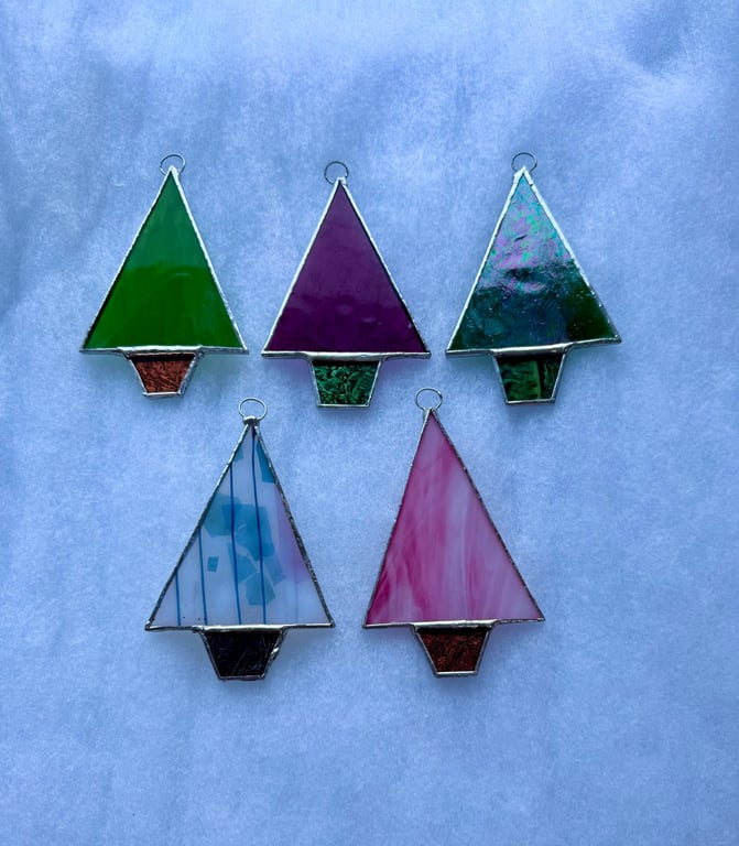 Stained glass Christmas tree - small