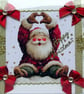 Hand Crafted Decoupage Chistmas Card - Happy Christmas (3359) Father Christmas