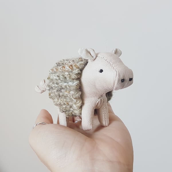 Pig in a Blanket, Soft Sculpture, Pinky