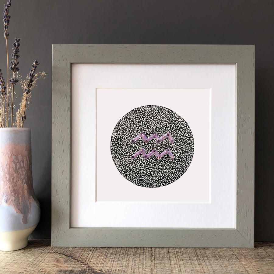 -NEW- 'Aquarius - Amethyst' Framed Print