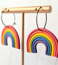 Rainbow Pride hoop earrings 