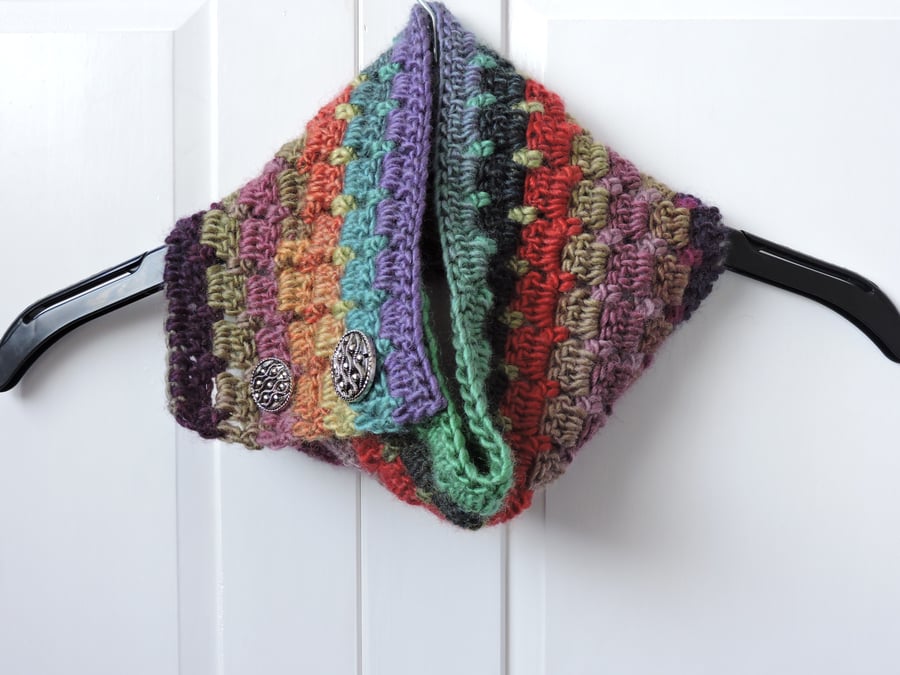 Crochet Neck Warmer, Scarflet, Scarf