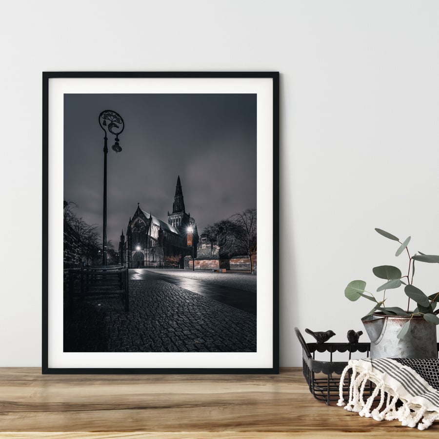 Glasgow Cathedral Signed mounted print