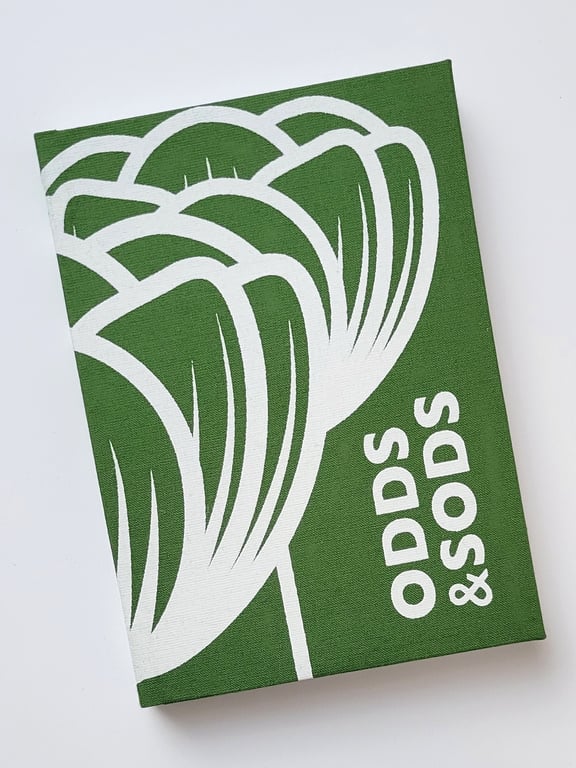 A6 HARDBACK NOTEBOOK - GREEN PEONY