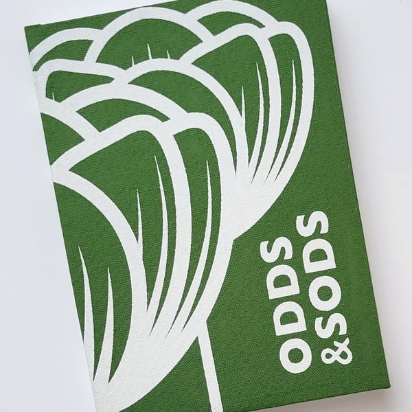 A6 HARDBACK NOTEBOOK - GREEN PEONY
