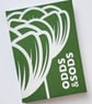 A6 HARDBACK NOTEBOOK - GREEN PEONY - Image 1