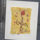 Hand-Felted tRNA Canvas Art - Molecular Biology Fiber Art - Subatomic Stitch