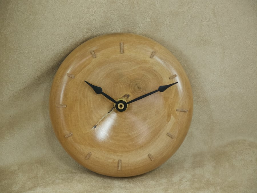 Unique hand crafted circular wood designer wall clock. PR475