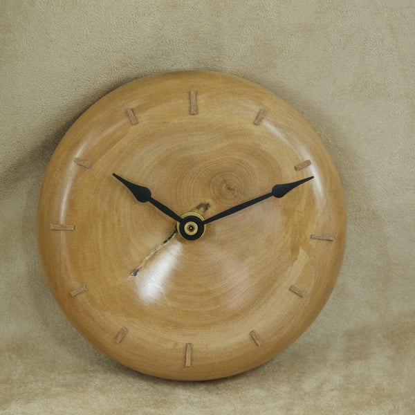 Unique hand crafted circular wood designer wall clock. PR475