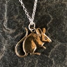 Mouse pendant in bronze