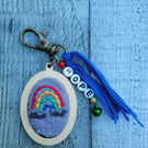 Rainbow Keyring or Bag Charm
