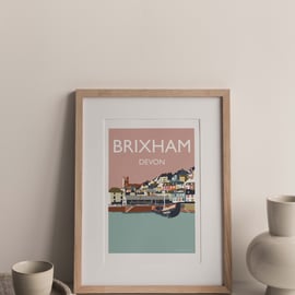 Brixham, Devon, UK Giclee Travel Print