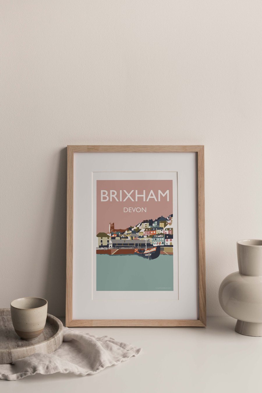 Brixham, Devon, UK Giclee Travel Print