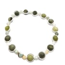 Multi green gemstone stretchy bracelet