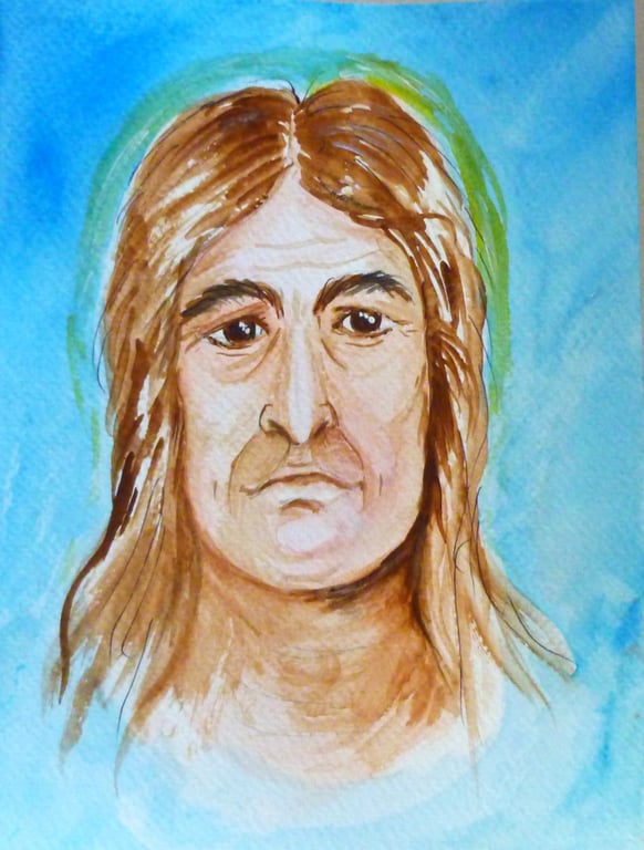 Made to order...Spirit Guide portrait ...hand painted ( ref FA  PN A7 )